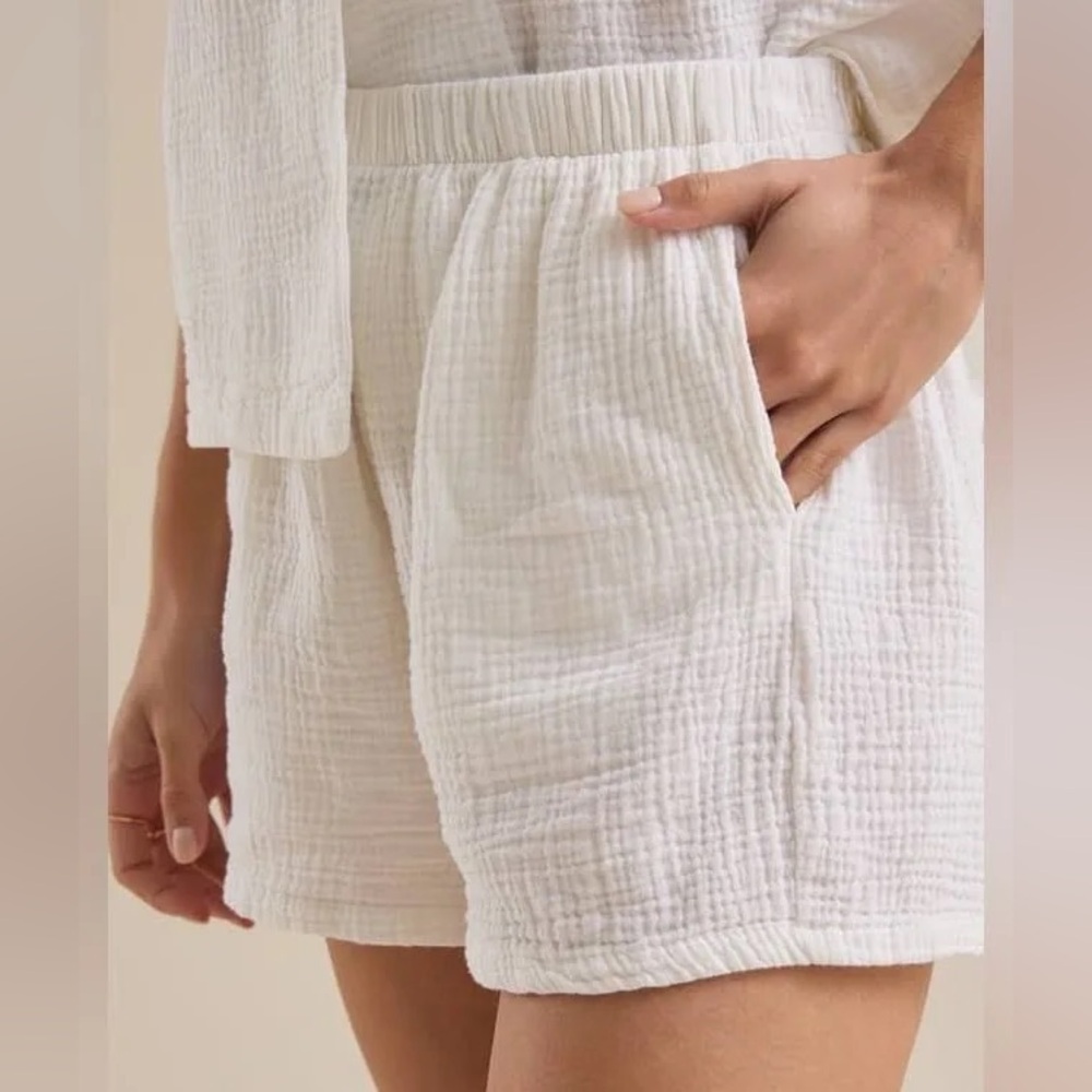 Altar'd State Intimates Eden Gauze Cotton Shorts Size S Small Crinkle
